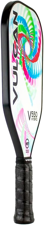 Vulcan | V550 Pickleball Paddle | Hybrid Performance | Polypropylene Core - Carbon Fiber Surface | USAP Approved | Multiple Colors