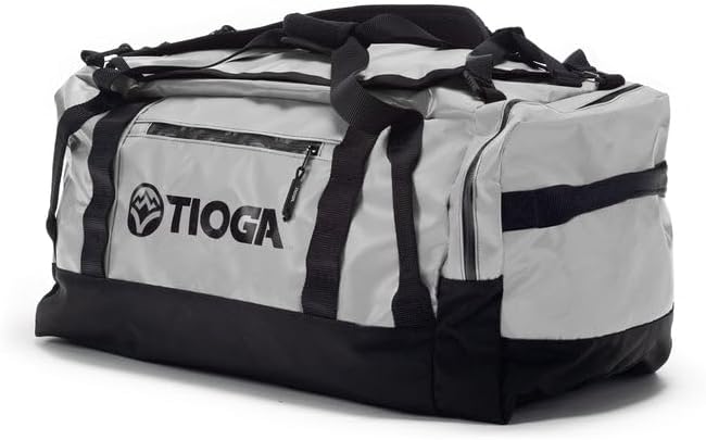 TIOGA Venture Outdoor Duffel Bag with Backpack Straps, Weather Resistant, Rugged Construction, Gear Hauling for Outdoor Adventures, Medium / 50L, Grey