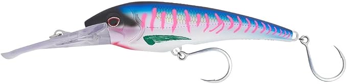Nomad Design DTX Minnow with Patented Autotune System - Distressed Baitfish Swimming Action, BKK Diablo