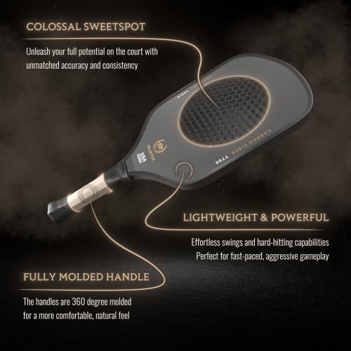 Spartus Apex Series Pickleball Paddle with TruGrit Surface Technology and Boost Core for Power & Control - USAP Approved