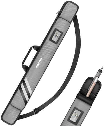 PEKREWS 1x1 Soft Cue Bag Grey & 4x4 Hard Pool Cue Case Carbon Black Set