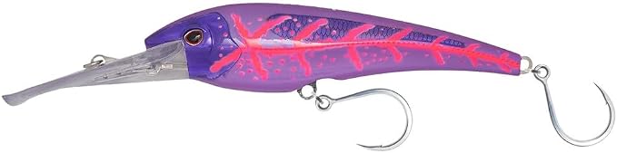 Nomad Design DTX Minnow with Patented Autotune System - Distressed Baitfish Swimming Action, BKK Diablo