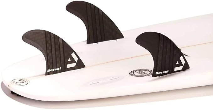 DORSAL Surfboard Fins Thruster 3 Set FCS Compatible with Carbon Honeycomb Hexcore
