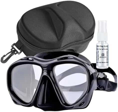 Hyperopia Diving Mask, +2.0 to +5.0 Farsighted Presbyopia Snorkel Mask, Tempered Glass Lens, Anti-Fog Leakproof Silicone Seal for Men Women Underwater Vision