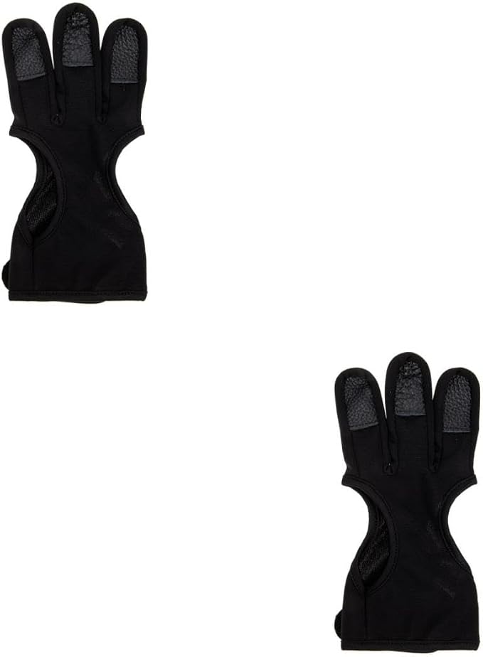 HANABASS 2pcs Archery Finger Stall Two Fingers Glove Wear-Resistant Archery Equipment Gloves