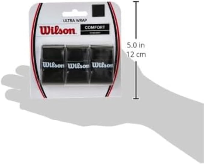 WILSON Sporting Goods Ultra Wrap Tennis Overgrip (3-Pack), Black (WRZ403000)