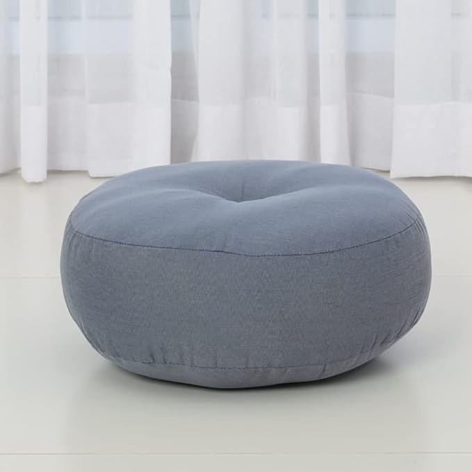 Leewadee Meditation Cushion Set – 1 Small Zafu Yoga Pillow and 1 Small Roll-Up Zabuton Mat Filled with Kapok