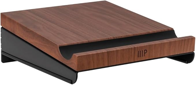 Monoprice On-Wall Bike Storage Mount and Display Rack with Open Walnut Top Shelf, Compact Sturdy Design Bike Storage, Bicycle Hanger