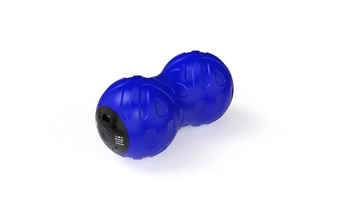 Master Massage Clinton Vibration Peanut Massage Ball, 5 Levels of Vibrating Speed for Deep Tissue Massage Blue Color
