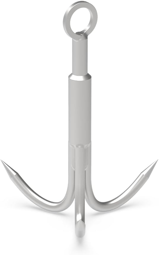 Ant Mag Grappling Hook with Claw Tips - Heavy Duty Stainless Steel Carabiner for Camping, Hiking, Tree Climbing, Water Retrieval & Salvage Operations