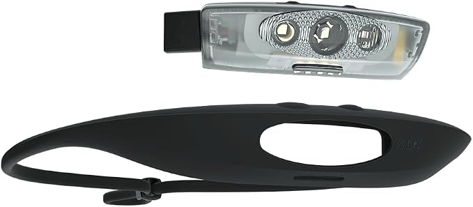 KNOG Bandicoot 250 LED Headlamp - Rechargeable Camping Headlamp with 40m Beam, IP67 Waterproof, Multi-Mode Lighting & Silicone Strap - Durable, Innovative Headlamp for Hiking & Outdoors, Black