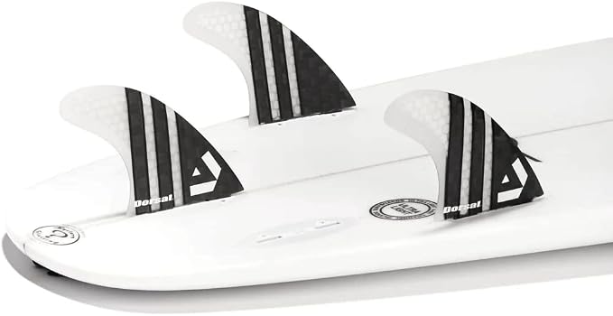 DORSAL Surfboard Fins Thruster 3 Set FCS Compatible with Carbon Honeycomb Hexcore