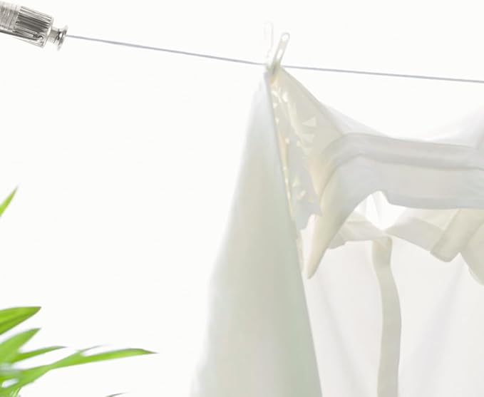 OUNONA Clothesline Tightener 4 Pack Metal Rope Tensioners Lightweight with Spring Ball Bearing Adjustable for Indoor Outdoor Laundry Line Use