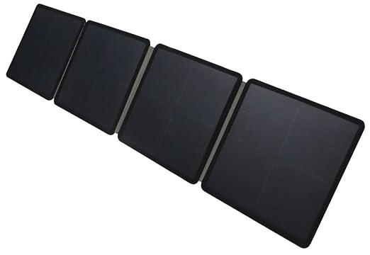 Lion Energy Folding Portable Solar Panel 50 Watt 12 Volt, 1 USB-A, 1 USB-C with Kickstand for RV, Off-Grid, Camping, Travel
