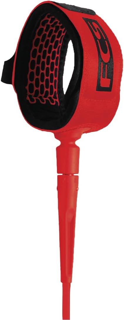 FCS All Round Essential Leash | Lightweight & Durable Surf Leash for 2-8ft Waves, in-Cuff Silicone Grip, Easy-Release Tab