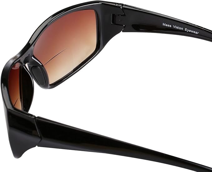 Mass Vision 'The Driver' 2 Pair of Unisex Bifocal Reading Sunglasses with High Definition Amber Lenses - UV400 Protection