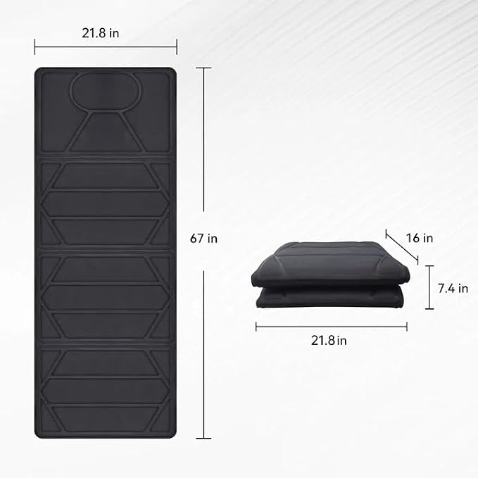 Snailax Massage Mat with Heat, Back Massage Pad for Bed, Chair, 10 Motors Vibrating Massage Mattress Pad with 2 Heating Pads for Back, Full Body Massager