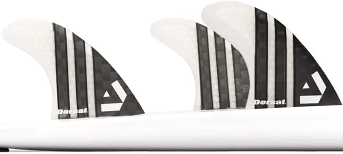 DORSAL Surfboard Fins Thruster 3 Set FCS Compatible with Carbon Honeycomb Hexcore