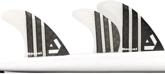 DORSAL Surfboard Fins Thruster 3 Set FCS Compatible with Carbon Honeycomb Hexcore