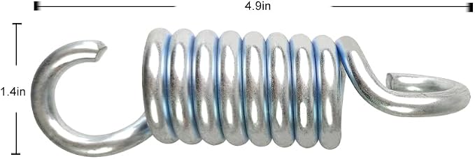 Spring Hook for Patio Swing 990lbs Capacity Hammock Swing Accessories 4.52 Inch Galvanized Extended Hooks 2pcs (Extended Cross Swing Spring)
