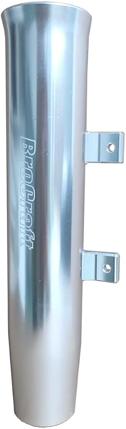 Brocraft Aluminum Boat Rod Holder – Side Mount / Transom Mount Fishing Rod Holder for Boats, Kayaks, Dock Wall Mounted Marine Rod Holder