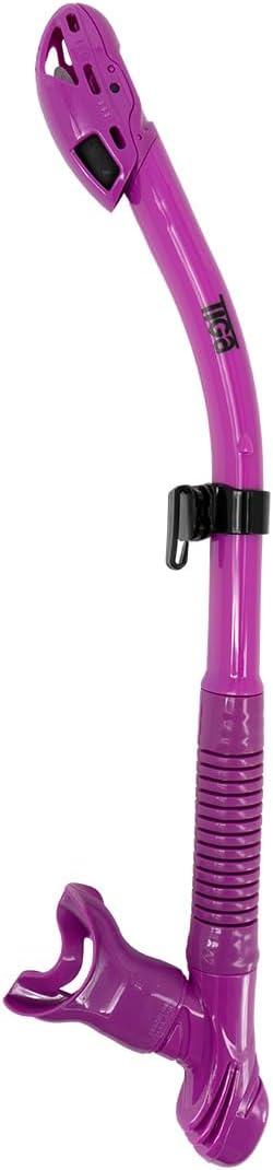 SHERWOOD SCUBA Super Dry Snorkel with Splash Guard and Sealing Valve: Tiga Snorkel