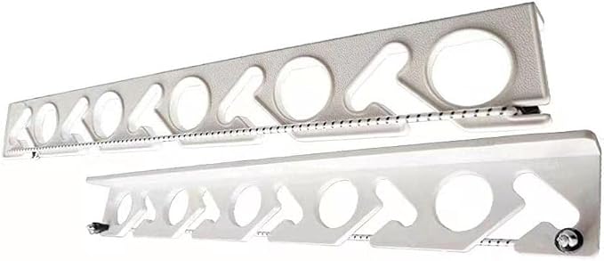 HEITIGN 2Pcs 10 Hole Fishing Rod Storage Racks, Wall or Ceiling Mount, Silver Plastic Fishing Rod Display Stand for Garage