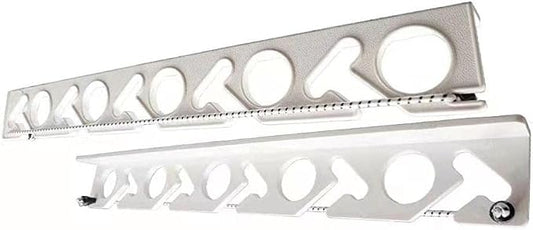 HEITIGN 2Pcs 10 Hole Fishing Rod Storage Racks, Wall or Ceiling Mount, Silver Plastic Fishing Rod Display Stand for Garage