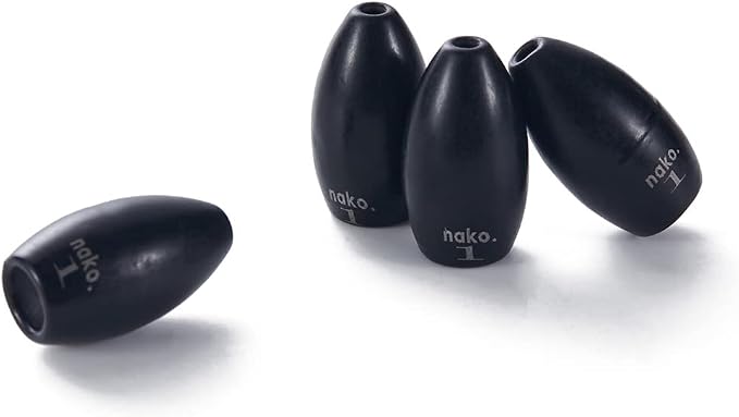 97% Pure Tungsten Flipping Weights - 10 Pack / 5 Pack - Nako Tungsten Weights - Fishing Sinkers for Bass Fishing