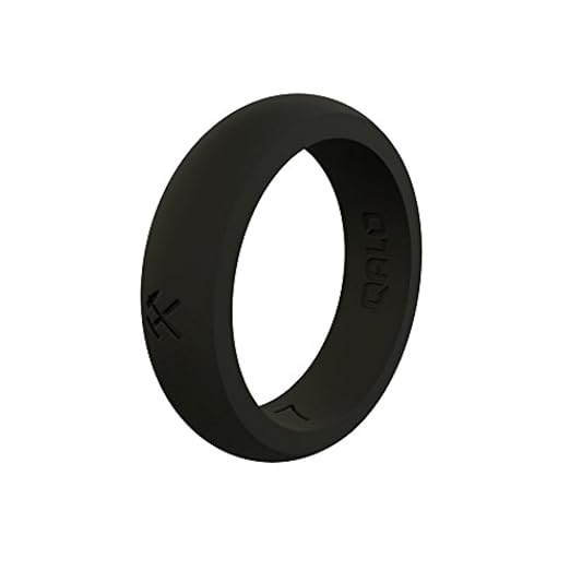 Women's Black Classic Quality Silicone Ring Size 04