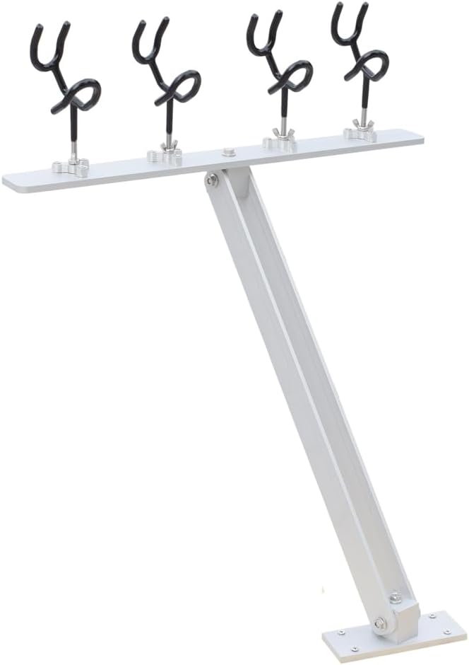 4 Head Fishing Rod Holder, 360° Adjustable Fishing Rod Holder Aluminum PVC Coated Boat Fishing Holder