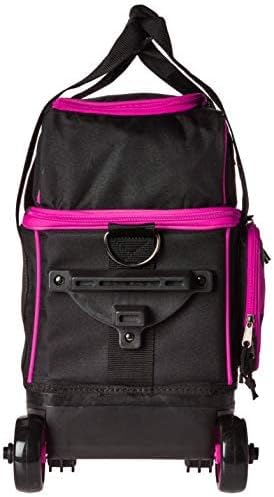 BSI Dash Roller Bowling Bag with Smooth Rolling Wheels, Padded Ball Compartment, Retractable Locking Handle, & Shoe Pocket
