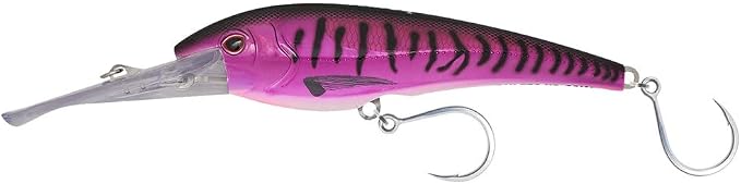 Nomad Design DTX Minnow with Patented Autotune System - Distressed Baitfish Swimming Action, BKK Diablo