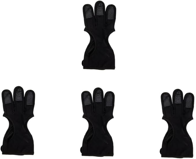 HANABASS 2pcs Archery Finger Stall Two Fingers Glove Wear-Resistant Archery Equipment Gloves