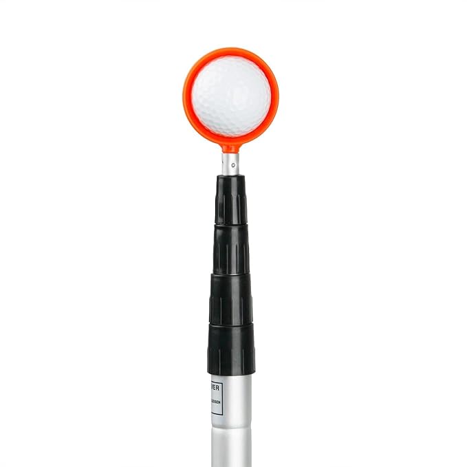 Orlimar Fluorescent Head Golf Ball Retriever for Water, 12/15/18 Foot Telescopic Design