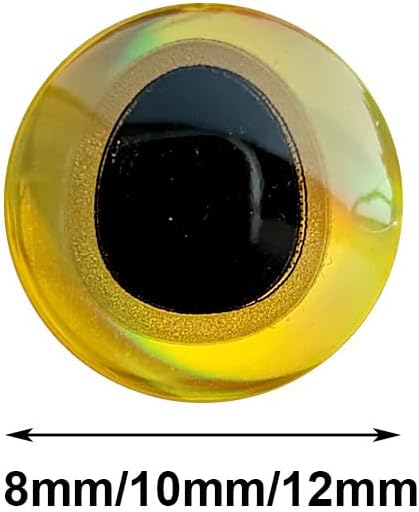900pcs Assorted 3D Simulation Laser Fishing Lure Eyes Artificial Fish Eyes for Fishing Lure 8mm 10mm 12mm