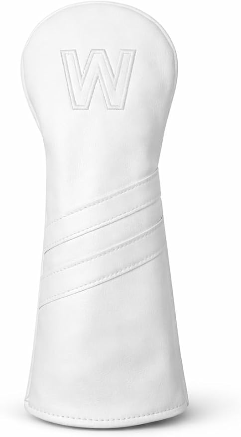 Leather Golf Headcovers Set of 3 – Driver (1), Fairway Wood (W) & Hybrid (H) – Premium Retro PU Leather Golf Club Head Covers – Fits 460cc – Detroit Golf Co.