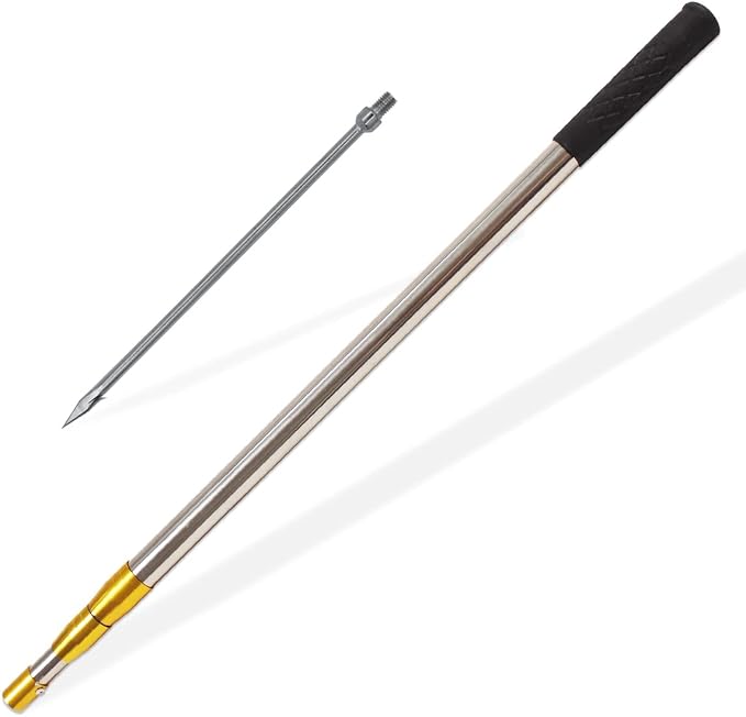 Dutiplus Telescopic Fish Gaff with 1~5 Teeth Assorted harpoons Barbed, Sea and Ice Fishing Spear Gig for Hunting Fish Frog Mole