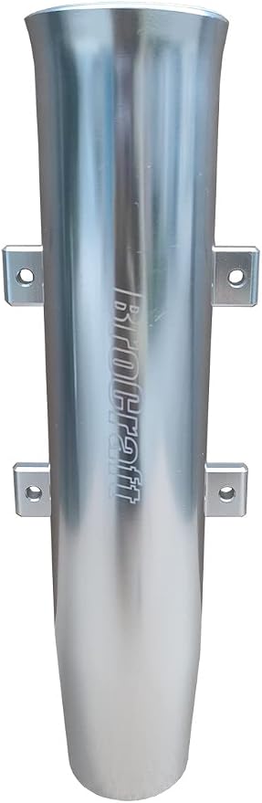 Brocraft Aluminum Boat Rod Holder – Side Mount / Transom Mount Fishing Rod Holder for Boats, Kayaks, Dock Wall Mounted Marine Rod Holder
