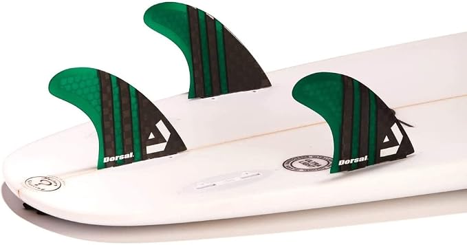 DORSAL Surfboard Fins Thruster 3 Set FCS Compatible with Carbon Honeycomb Hexcore