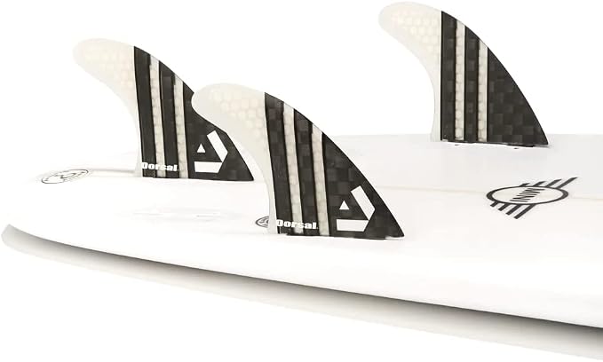 DORSAL Surfboard Fins Thruster 3 Set FCS Compatible with Carbon Honeycomb Hexcore