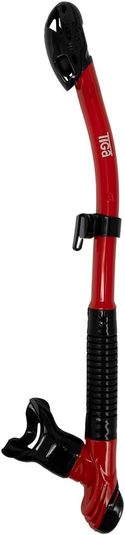 SHERWOOD SCUBA Super Dry Snorkel with Splash Guard and Sealing Valve: Tiga Snorkel