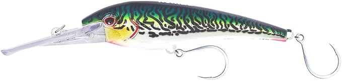 Nomad Design DTX Minnow with Patented Autotune System - Distressed Baitfish Swimming Action, BKK Diablo