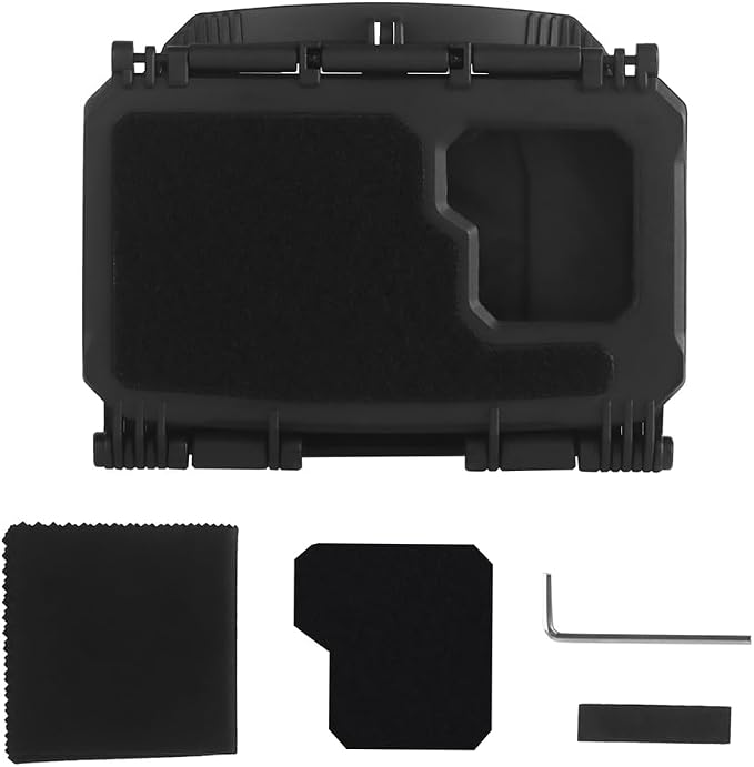 Universal Tactical Phone Mount for Plate Carrier, Hands-Free Chest Holder Compatible with All iPhone & Android (4.7-6.6 Inch Screen) (Black)