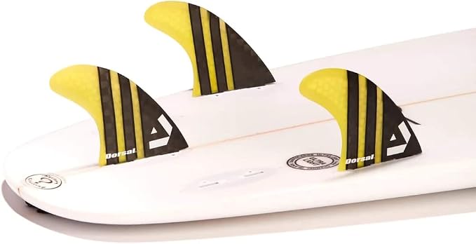 DORSAL Surfboard Fins Thruster 3 Set FCS Compatible with Carbon Honeycomb Hexcore