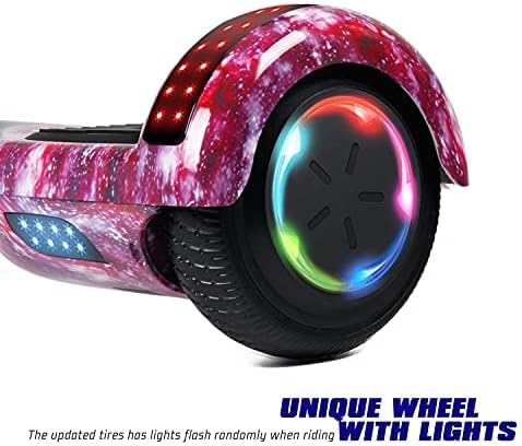 LIEAGLE Hoverboard, 6.5" Self Balancing Scooter Hover Board with Bluetooth Wheels LED Lights for Kids Adults
