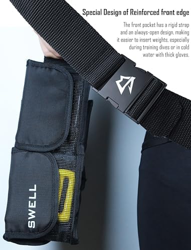 Scuba weight belt with 4 coated diving weights (Maximum 4.4lb/2kg for this set), quick release buckle & comfortable fit diving pocket weight belt,weight pouch belt fit for waist 32" to 52"