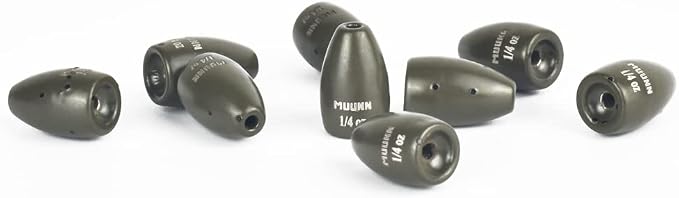 10pcs Tungsten Flipping Weights, More Sensitive Tungsten Fishing Weights Sinker for Bass Fishing, 1/16oz to 2.25 oz