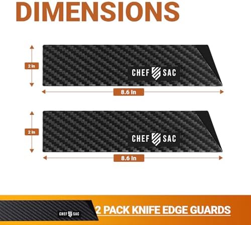 Chef Sac Chef Knife Leather Backpack with 2-Pack Knife Guards (8.5") Included