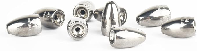 10pcs Tungsten Flipping Weights, More Sensitive Tungsten Fishing Weights Sinker for Bass Fishing, 1/16oz to 2.25 oz